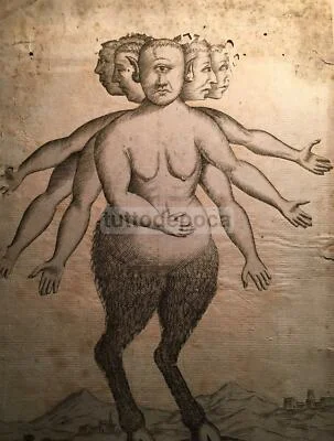 Medicina, Scienze, Mostruosità: Canigó, Catalogna. Mostro Uomo Animale, 1654