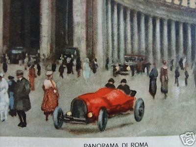 Grande Veduta Di Roma Con Carrozze E Automobili