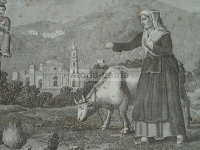 Campania, Sorrento, Antica Stampa Popolare Devozionale, S. Maria Del Lauro, Artista Aloja