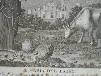 Campania, Sorrento, Antica Stampa Popolare Devozionale, S. Maria Del Lauro, Artista Aloja