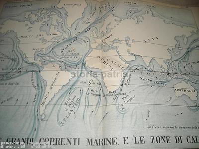 Antica Cartografia: Correnti Marine E Oceaniche