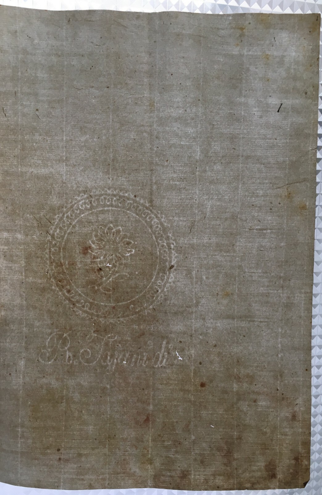 Simbolismo Floreale, Antica Carta Filigranata Tajanidi