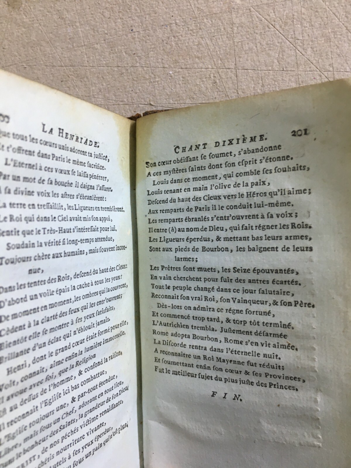 Voltaire, La Henriade, Enrico IV, Francia. Antica Edizione, Ginevra, 1779, Tascabile