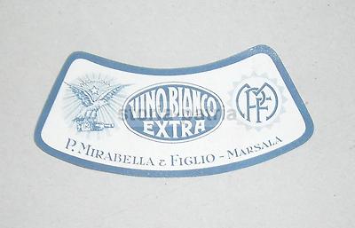 Etichetta Pubblicitaria Vino Bianco Marsala P. Mirabella E Figlio