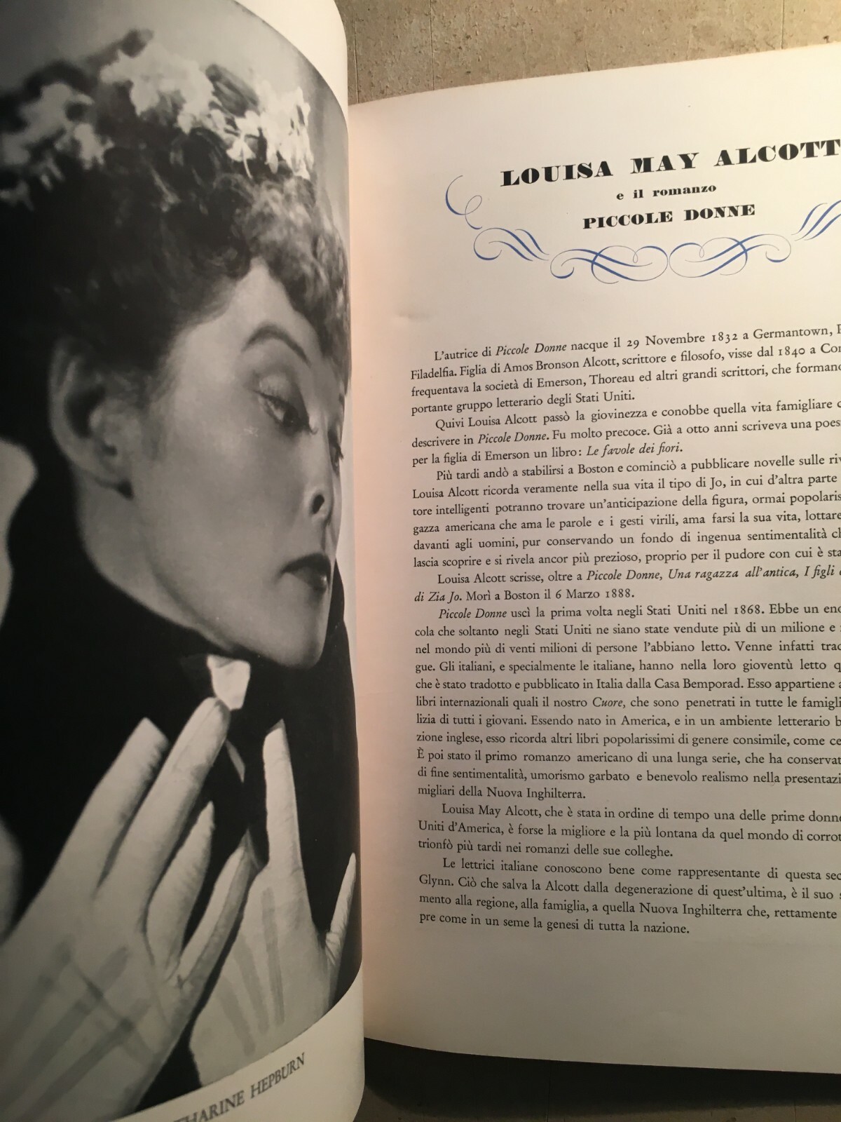 Venezia: Cinema   Little Women (Piccole Donne). Alcott, Hepburn, RKO Hollywood, Lux Torino