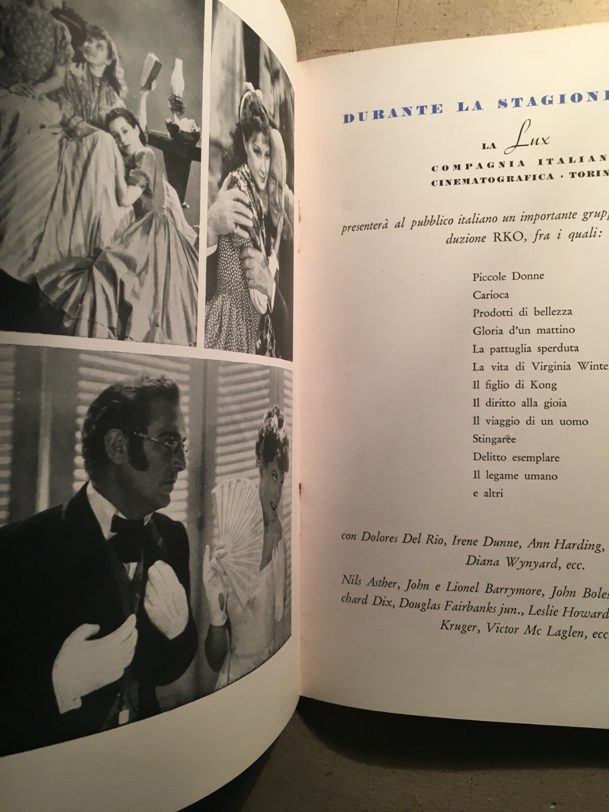 Venezia: Cinema   Little Women (Piccole Donne). Alcott, Hepburn, RKO Hollywood, Lux Torino