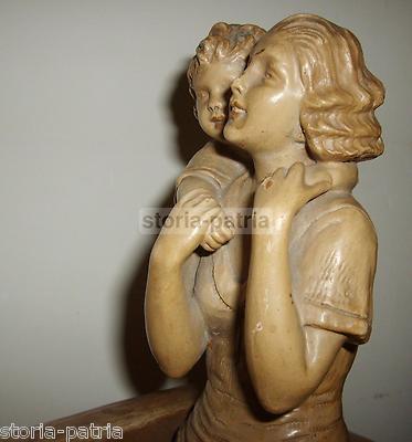 Maternità: Scultura Decorativa d'Epoca Di Pannunzio