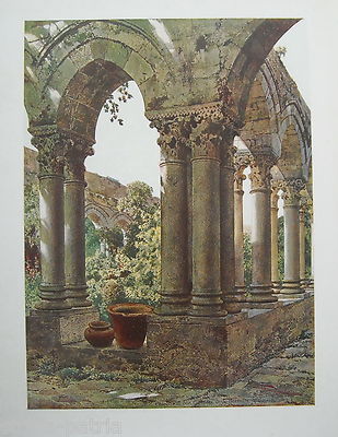 Sicilia, Palermo: Chiostro Di San Giovanni Degli Eremiti. Stampa A Colori Di Ferrario, 1904