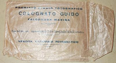 Marche, Falconara Marina: Busta Pubblicitaria d'Epoca Per Fotografie