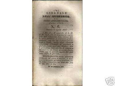 Abruzzo, Teramo: Giornale Dell'Intendenza, 1835. Ponti E Strade