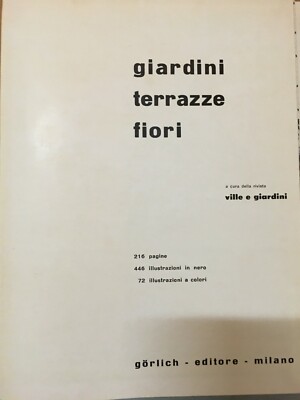Giardini, Terrazze, Fiori: Architettura Del Paesaggio E Design d'Interni, 1958