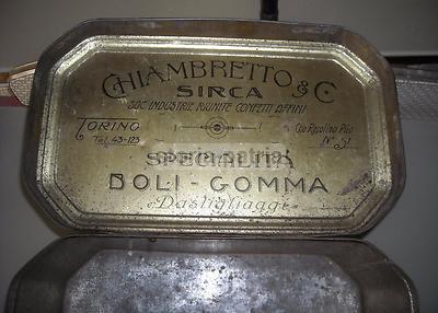 Torino   Sirca, Chiambretto & C.: Scatola Pubblicitaria Dolciaria In Latta Cromolitografata