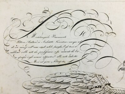 Calligrafia, Scrittura, Arte E Artisti: Michelangelo, Leonardo, Raffaello, Correggio XIX Secolo
