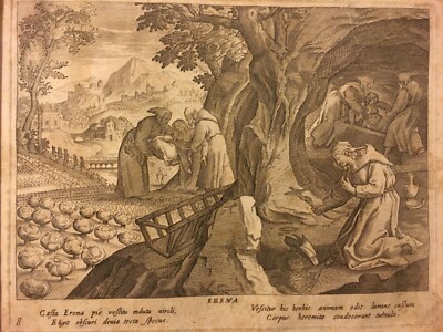 Antica Stampa Popolare Devozionale: Erena, Incisione All'Acquaforte Di Santa Irene