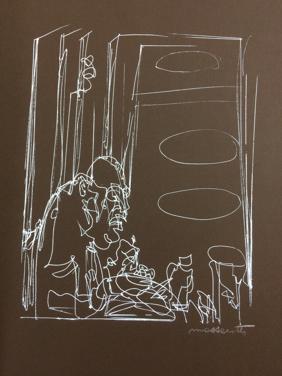 Nelia Massarotti, Mangiatore Solitario. Raccolta Di 9 Serigrafie Originali, 1976