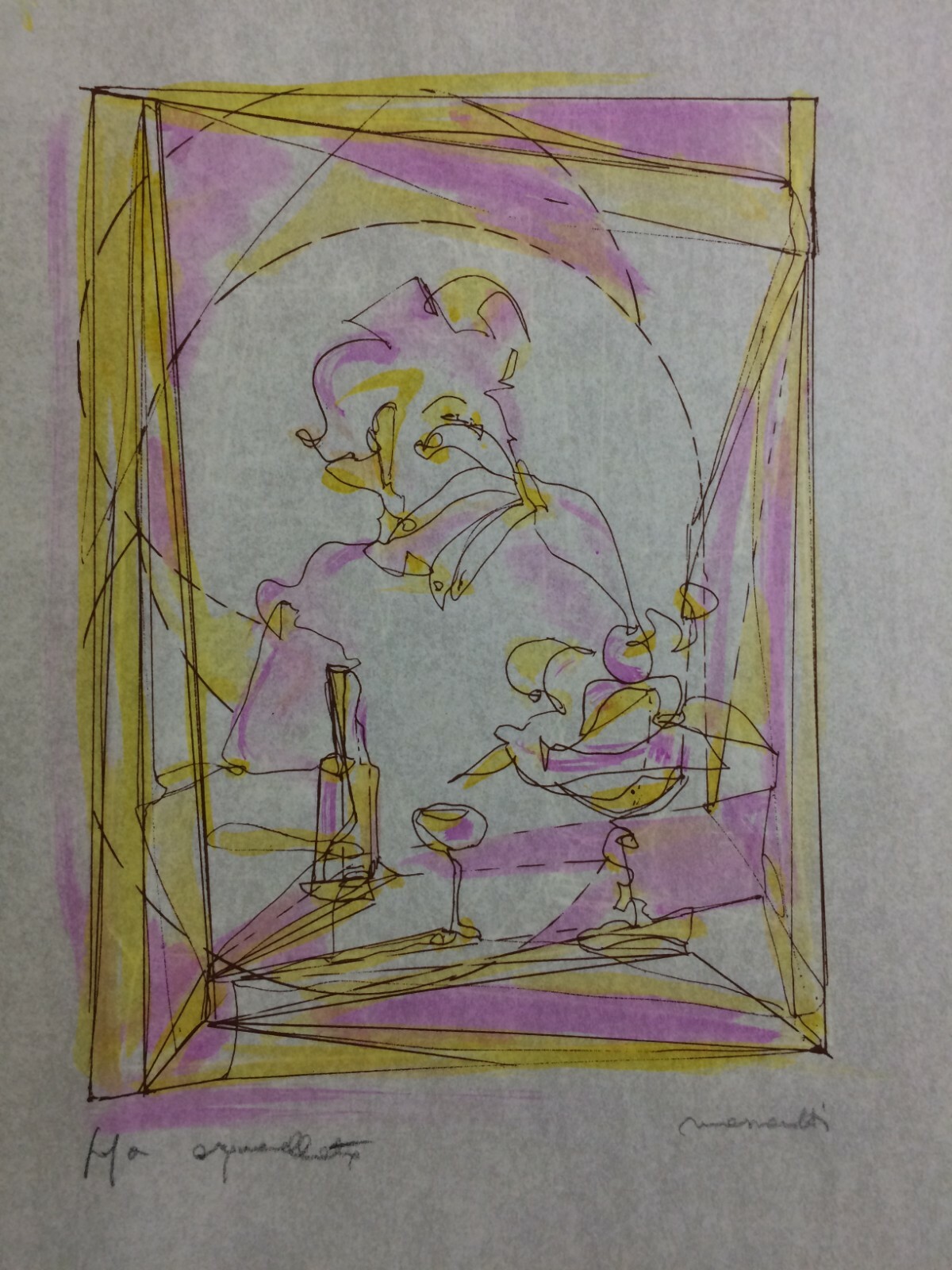 Nelia Massarotti, Mangiatore Solitario. Raccolta Di 9 Serigrafie Originali, 1976
