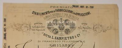 Milano, Ditta Sanpietro & Pellegrini, Asfalti E Lava Metallica Per Coperture d'Epoca