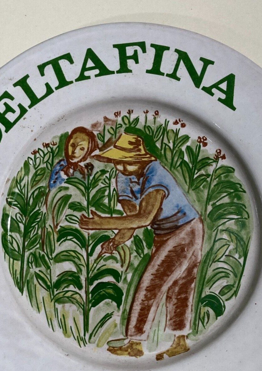 Piatto Pubblicitario Deltafina, Agricoltura E Contadini, Umbria 1977