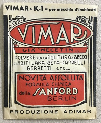 Tintoria, Tessuti E Cappelli: Smacchiatore A Secco Vimar Necetin Sandford, Berlino