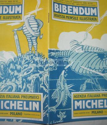Gomme Pneumatici Michelin: Rara Rivista Pubblicitaria Con Vignette Artistiche, Milano E Svizzera