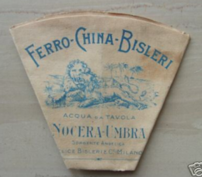 Ferro China Bisleri, Nocera Umbra, Acqua Minerale Gioconda, Inusuale Raro Bicchiere