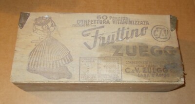 Frutta Confettura Fruttino Zuegg Lana d'Adige: Scatola Pubblicitaria D'Epoca Del '900