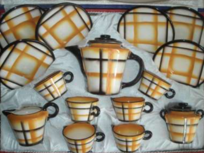 Arte Decorativa Del '900, Design, Ceramiche Da Collezione, Servizio Da Caffè, Déco
