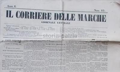 Il Corriere Delle Marche, Giornale Ufficiale. Ancona, 18 Ottobre 1860