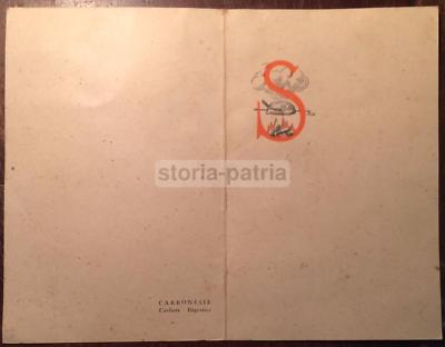 Antico Menu Pubblicitario Per Il Digestivo Carbonesie