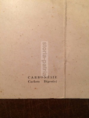 Antico Menu Pubblicitario Per Il Digestivo Carbonesie