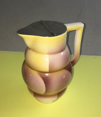 Ceramica Decorativa Con Decoro Di Gusto Futurista Aerografato, Brocca