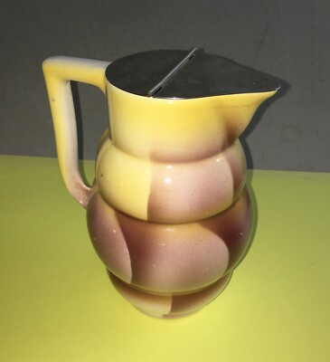 Ceramica Decorativa Con Decoro Di Gusto Futurista Aerografato, Brocca