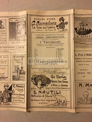 Teatro Napoli, Compagnia Irma Gramatica, Jusckevic, Raro Depliant Pubblicitario