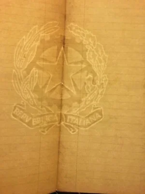 Collectible Revenue Stamped Paper, Italian Republic, 85 Lire, Watermarked, Fabriano, 1952