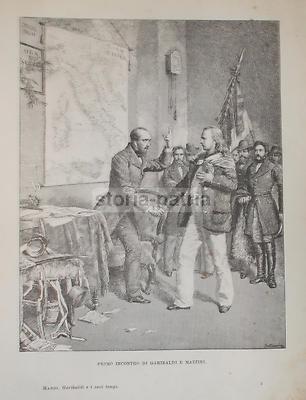 Stampa Del Risorgimento Con Garibaldi, Mazzini E La Giovine Italia