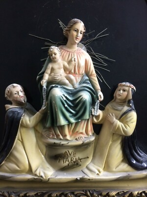 Arte Devozionale: Madonna Del Rosario Di Pompei, Quadro Scultura