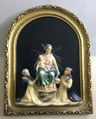 Arte Devozionale: Madonna Del Rosario Di Pompei, Quadro Scultura