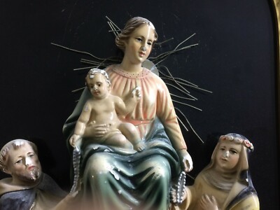 Arte Devozionale: Madonna Del Rosario Di Pompei, Quadro Scultura