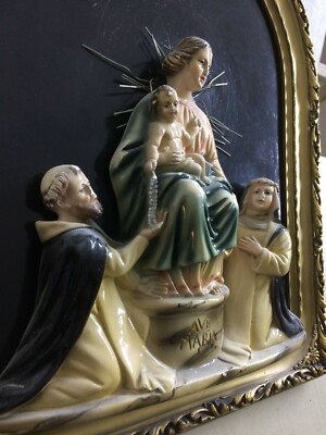 Arte Devozionale: Madonna Del Rosario Di Pompei, Quadro Scultura