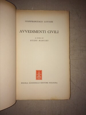 Gianfrancesco Lottini, Avvedimenti Civili (1941)