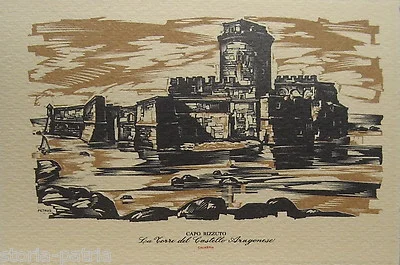 Calabria: Capo Rizzuto, Tower of the Aragonese Castle. Period Postcard