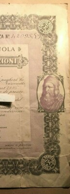 Assicurazioni INA: Antica Polizza Mista, Antica Edizione 1918, Prestito Nazionale