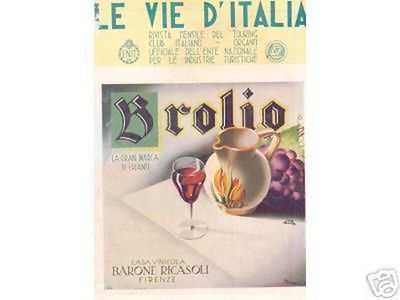 Cucina, Gastronomia, Enologia: Vini Brolio Ricasoli, Odol Dentifricio, Opopeptol Erba