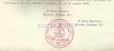 Massoneria Napoletana: Decreto Di Chiusura Logge Della Valle Del Sebeto (1897)