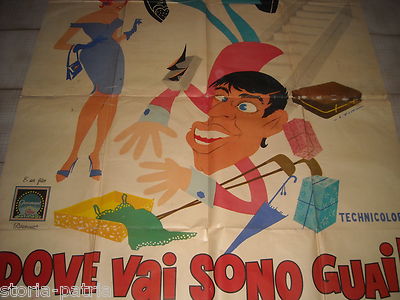 Dove Vai Sono Guai! Manifesto Cinematografico Originale Jerry Lewis, 1963