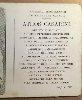 Athos Casarini: Pittore Futurista E Soldato Della Grande Guerra