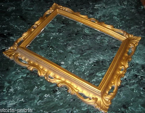 Gilded Plaster Frame with Relief Vegetal Decoration