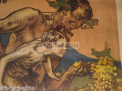 Manifesto Pubblicitario Almagià: Allegoria Degli Zolfi Ventilati