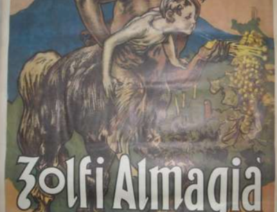 Manifesto Pubblicitario Almagià: Allegoria Degli Zolfi Ventilati
