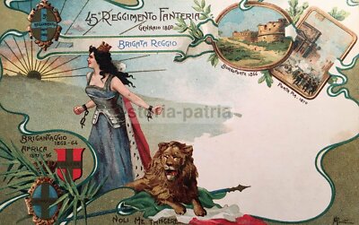 Militaria, Fanteria, Brigata Reggio, Modena, Risorgimento, Brigantaggio, Colera, Stampa